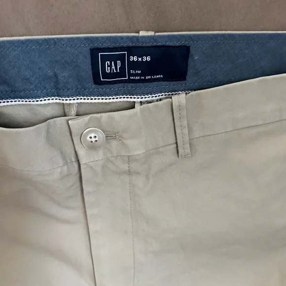 NWT Gap men chino pants slim fit 36 x 36 - Picture 4 of 5